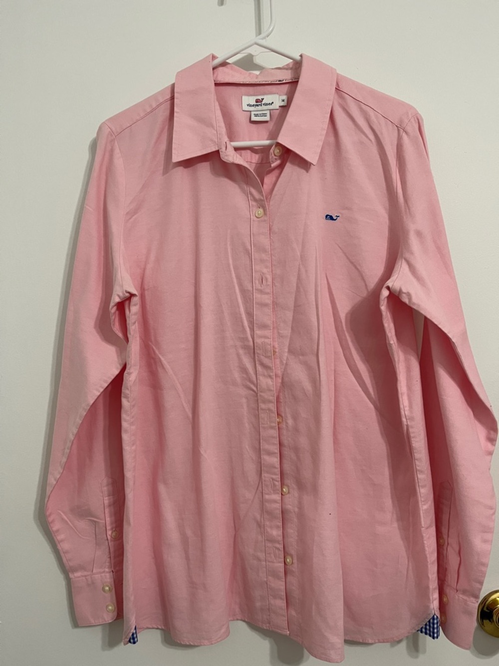 Vineyard Vines Woman Pink Long-Sleeve Button-Down Shirt